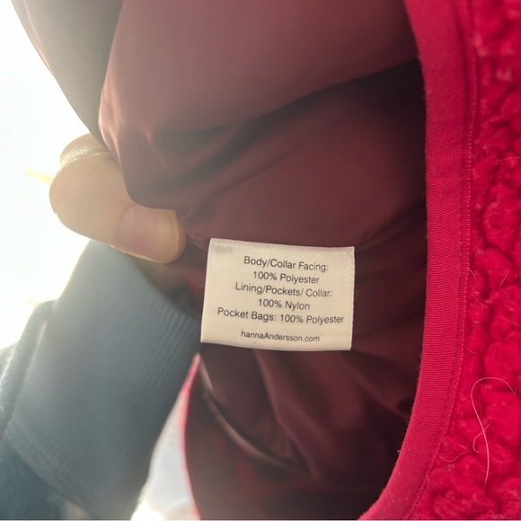 Hanna Anderson Girls High Pile Magenta Fleece Vest - Picture 6 of 6